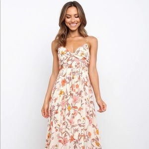 PETAL & PUP TUSMORE Dress Cream MIDI